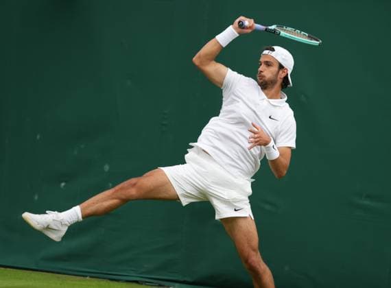 Lawn Tennis - 2024 Wimbledon Championship - Constant Lestienne (FRA) v Lorenzo Musetti (ITA) - All England Lawn Tennis & Croquet Club - Tuesday 2nd July 2024 Lorenzo Musetti (ITA) 