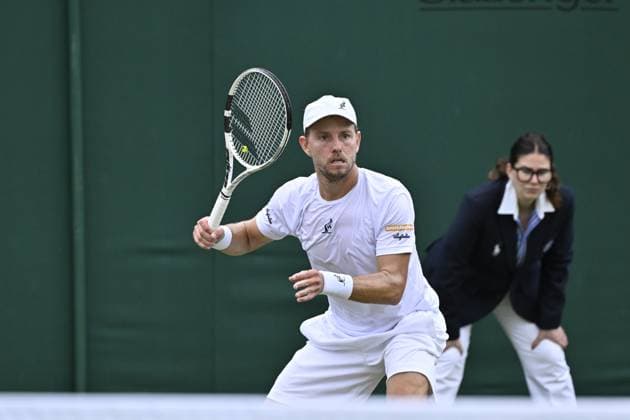 Tennis : Wimbledon 2024 - England - James Duckworth - Australie Tennis : Wimbledon 2024 - England - 02 07 2024 ChrysleneCaillaud Panoramic 