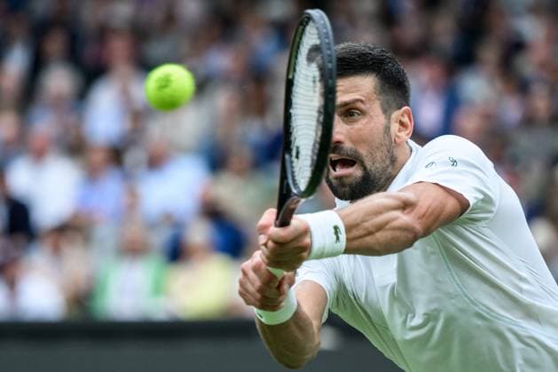 240702 Novak Djokovic of Serbia competes in a first round singles match during day 2 of Wimbledon on July 2, 2024 in London Photo Jesper Zerman BILDBYRAN kod JZ JZ0548 tennis wimbledon AELTC day 2 bbeng  Copyright: JESPERxZERMAN BB240702JZ036