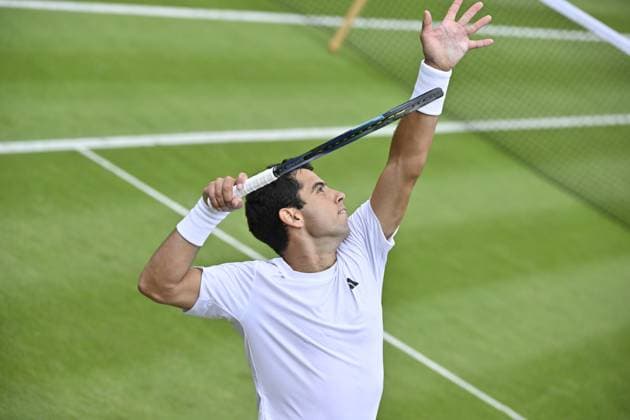 Tennis : Wimbledon 2024 - England - Jaume Antoni Munar Clar - Espagne Tennis : Wimbledon 2024 - England - 02 07 2024 ChrysleneCaillaud Panoramic 