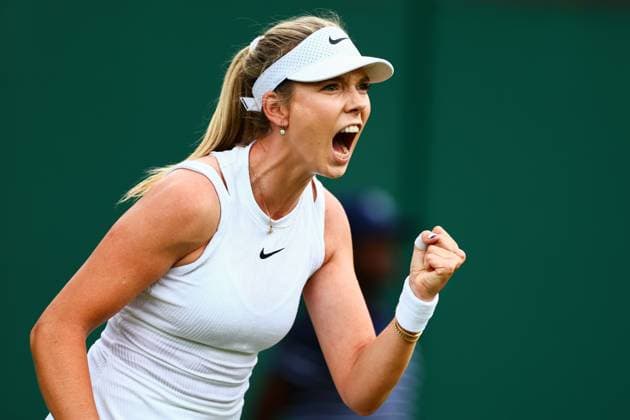 Katie Boulter celebrates on Court 3 Wimbledon Tennis Championships, Day 2, The All England Lawn Tennis and Croquet Club, London, UK - 02 Jul 2024  Copyright: xJamesxMarsh Shutterstockx 14567680dm