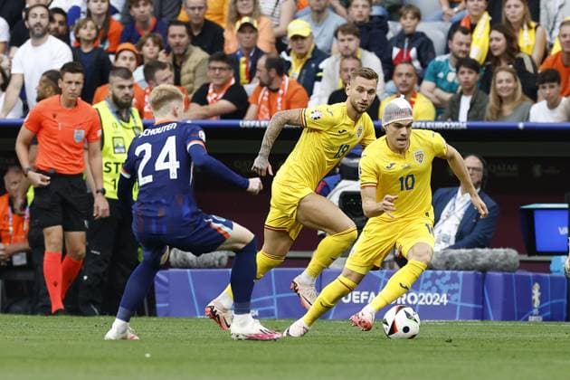MUNCHEN, 02-07-2024, Stadium Allianz Arena, European Football Championship Euro2024, Round of 16 match no.40 between Romania and Netherlands. Romania player Ianis Hagi Romania - Netherlands (Euro2024)  x25661015x Copyright: