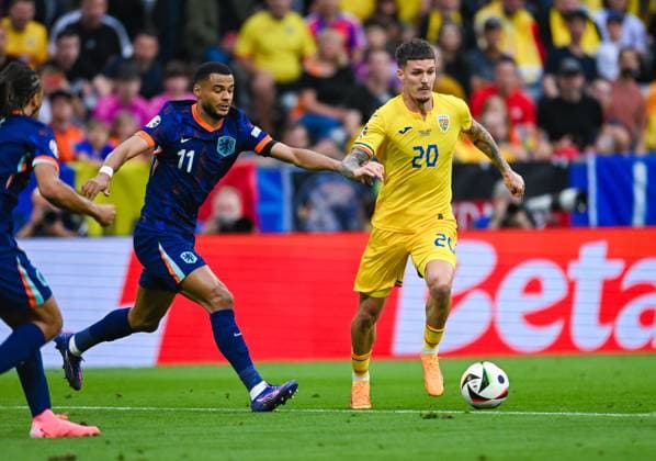 , UEFA EURO 2024 Round of 16, Romania vs the Netherlands, Munich Football Arena on July 02, 2024 in Munich, Germany Photo by Silas Schueller DeFodi Images , UEFA EURO 2024 Round of 16, Romania vs the Netherlands, Munich Football Arena on July 2, 2024 in Munich, Germany Photo by Silas Schueller DeFodi Images Defodi 738 738 ROUNED 20240702 146 Defodi-738