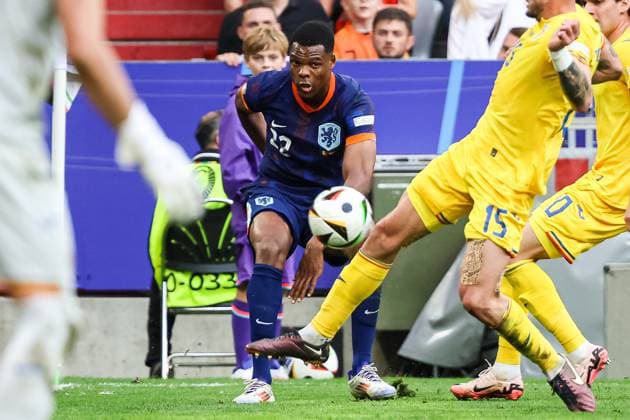 Denzel Dumfries Netherlands, 22 GER, Romania ROM vs Netherlands NED , European Football Championship, UEFA EURO 2024, Round of 16, 02 07 2024 GER, Romania ROM vs Netherlands NED , European Football Championship, UEFA EURO 2024, Round of 16, 02 07 2024 Munich Copyright: xEibner-Pressefoto RogerxBuerkex EP