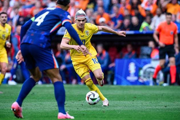 MUENCHEN, GERMANY - 2 JULY, 2024: The football match of EURO 2024 Romania vs. Netherlands at Alianz Arena  Copyright: xVITALIIxKLIUIEVx