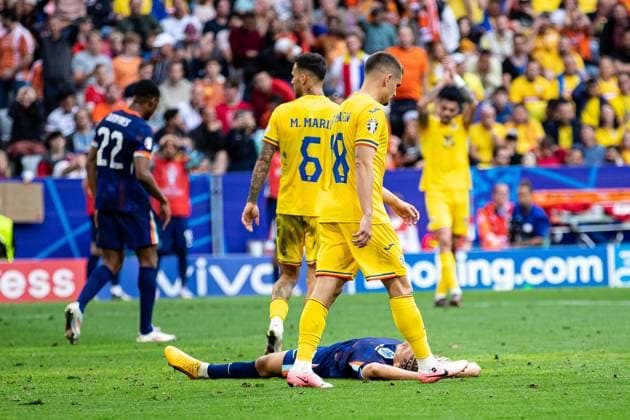 Attack by Xavi Simons Netherlands, 07 on ground GER, Romania ROM vs Netherlands NED , European Football Championship, UEFA EURO 2024, Round of 16, 02 07 2024 GER, Romania ROM vs Netherlands NED , European Football Championship, UEFA EURO 2024, Round of 16, 02 07 2024 Munich Copyright: xEibner-Pressefoto RogerxBuerkex EP