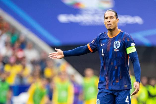 UEFA EURO 2024 Romania Netherlands 02 07 2024 Virgil van Dijk Netherlands, 4 UEFA EURO 2024 Romania Netherlands Munich Football Arena, Munich 02 07 2024 Copyright: xBEAUTIFULxSPORTS Buriakovx
