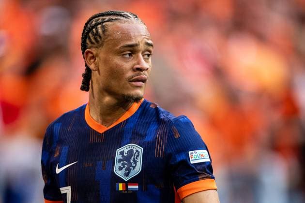 UEFA EURO 2024 Romania Netherlands 02 07 2024 Xavi Simons Netherlands, 7 UEFA EURO 2024 Romania Netherlands Munich Football Arena, Munich 02 07 2024 Copyright: xBEAUTIFULxSPORTS Buriakovx