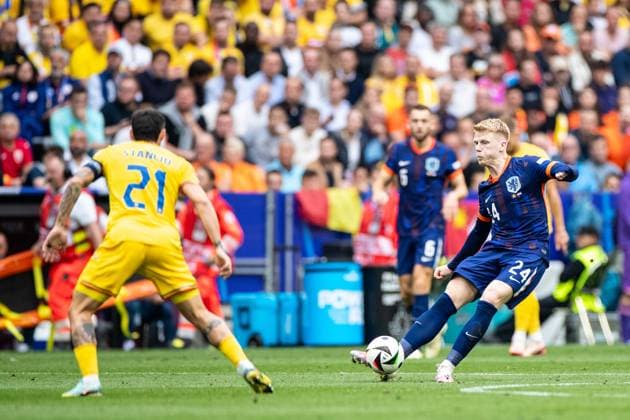 UEFA EURO 2024 Romania Netherlands 02 07 2024 Jerdy Schouten Netherlands, 24 UEFA EURO 2024 Romania Netherlands Munich Football Arena, Munich 02 07 2024 Copyright: xBEAUTIFULxSPORTS Buriakovx