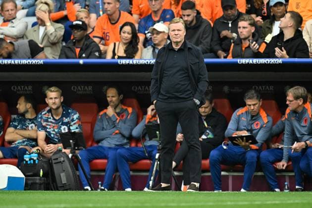 Picture shows Ronald Koeman Head Coach Netherlands , 02 07 2024, Munich, Football, European Championship, Romania Netherlands, EVENT REGULATIONS PROHIBIT ANY USE OF PHOTOGRAPHS AS IMAGE SEQUENCES AND OR QUASI VIDEO xklx