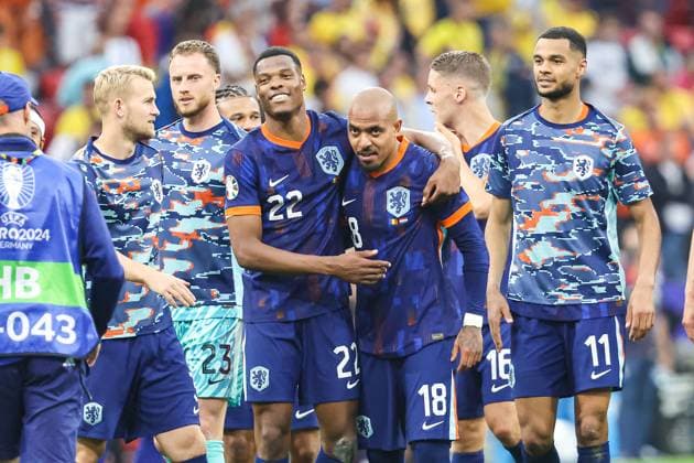 Final score 3 0 Netherlands defeats Romania and is in the quarterfinals Denzel Dumfries Netherlands, 22 umart Donyell Malen Netherlands, 18 , Cody Gakpo Netherlands, 11 Man of the Match GER, Romania ROM vs Netherlands NED , European Football Championship, UEFA EURO 2024, Round of 16, 02 07 2024 GER, Romania ROM vs Netherlands NED , European Football Championship, UEFA EURO 2024, Round of 16, 02 07 2024 Munich Copyright: xEibner-Pressefoto RogerxBuerkex EP