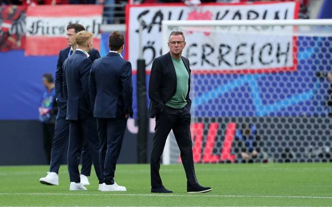 Coach Ralf Rangnick before the match Sport Football Soccer European Championship Euro 2024 European Championship Men Season 2023 2024 02 07 2024 Austria AUT vs Turkey TUR in Leipzig DFL regulations prohibit any use of photographs as image sequences and or quasi video