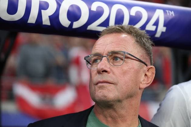 02 07 2024, xtgx, European Football Championship 2024 1 8 Final, Austria Turkey emspor, v l Coach Ralf Rangnick Austria UEFA REGULATIONS PROHIBIT ANY USE OF PHOTOGRAPHS as IMAGE SEQUENCES and or QUASI VIDEO Leipzig