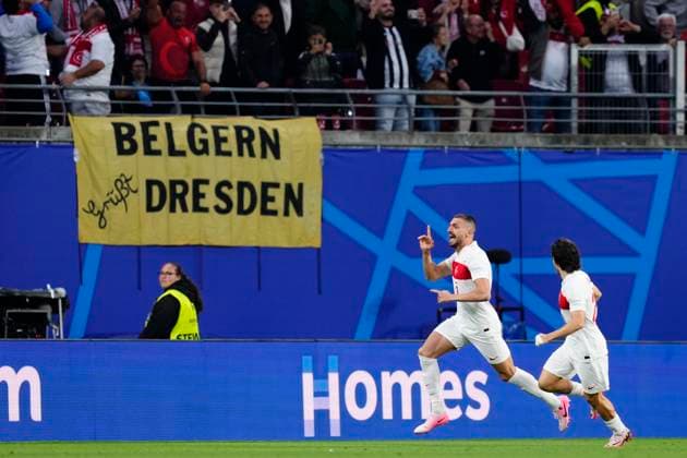 Austria v Turkiye: Round of 16 - UEFA EURO, EM, Europameisterschaft,Fussball 2024 Merih Demiral centre-back of Turkey and Al-Ahli SFC celebrates after scoring his sides first goal during the UEFA EURO 2024 round of 16 match between Austria and Turkiye at Football Stadium Leipzig on July 2, 2024 in Leipzig, Germany. Leipzig Germany  Copyright: xJosexBretonx originalFilename:bretonhernandez-austriav240702_npiCx.jpg