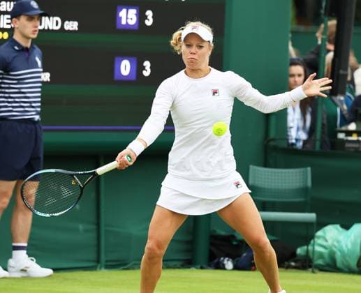TENNIS - Wimbledon 2024 LONDON,ENGLAND,02.JUL.24 - TENNIS - WTA, Tennis Damen Tour, Wimbledon, Grand Slam. Image shows Laura Siegemund (GER).  GEPAxpictures xAlanxGrieves