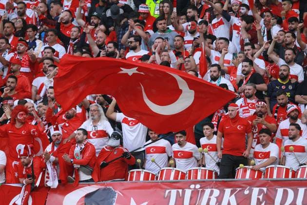 Leipzig, Saxony, Germany, 02 07 2024 Red Bull Arena European Football Championship 2024, Round of 16, Austria Turkey Turkish fans Copyright: xdtsxNachrichtenagenturx dts_42930