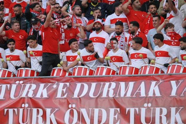 Leipzig, Saxony, Germany, 02 07 2024 Red Bull Arena European Football Championship 2024, Round of 16, Austria Turkey Turkish fans Copyright: xdtsxNachrichtenagenturx dts_42931