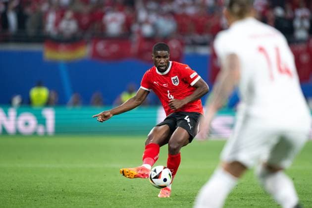 Kevin Danso Austria, 04 on the ball, GER, Austria AUT vs Tuerkiye TUR , European Football Championship, UEFA EURO 2024, Round of 16, 02 07 2024 GER, Austria AUT vs Tuerkiye TUR , European Football Championship, UEFA EURO 2024, Round of 16, 02 07 2024 Leipzig Copyright: xEibner-Pressefoto Memmlerx EP_MMR