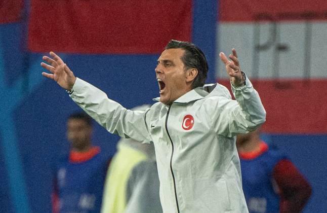 Football, Men, Season 2023 24, UEFA Euro EM 2024, Round of 16 in Leipzig, Austria Turkey, Coach Vincenzo Montella Turkey , 02 07 2024, Copyright: xMatthiasxKochx