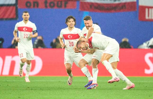 Merih Demiral, Türkiye 22 scores, shoots goal , Tor, Treffer, Torschuss, 0-2 in the best of 16 match AUSTRIA - TÜRKIJE of the UEFA European Championships 2024 on Jul 02, 2024 in Leipzig, Germany.