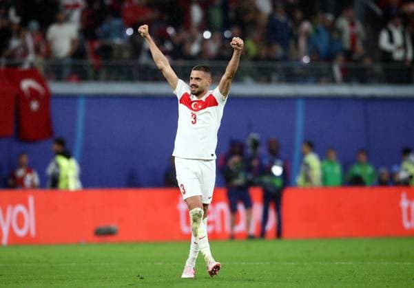 02 07 2024, xtgx, Football EM 2024 1 8 Final, Austria Turkey emspor, v l Merih Demiral Turkey Turkey celebrate the goal, Der Torjubel zum 2 0 UEFA REGULATIONS PROHIBIT ANY USE OF PHOTOGRAPHS as IMAGE SEQUENCES and or QUASI VIDEO Leipzig