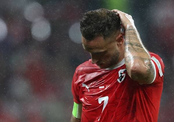 02 07 2024, xtgx, Football EM 2024 1 8 Final, Austria Turkey emspor, v l Marko Arnautovic Austria disappointed, disappointed looking, dissapointed UEFA REGULATIONS PROHIBIT ANY USE OF PHOTOGRAPHS as IMAGE SEQUENCES and or QUASI VIDEO Leipzig