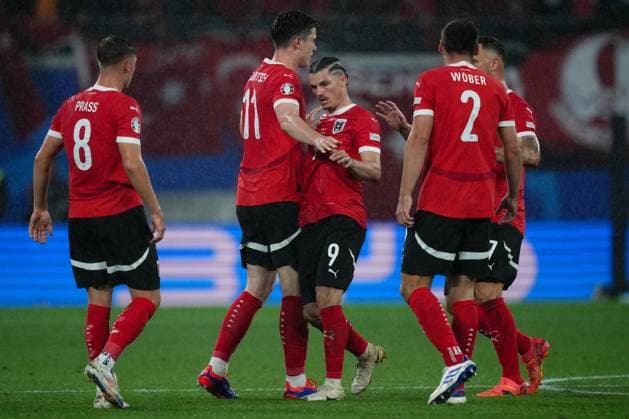 GER: Austria v Turkiye. UEFA EURO, EM, Europameisterschaft,Fussball 2024 Michael Gregoritsch of Austria celebrates the 1-2 during the UEFA Euro 2024 match between Austria and Turkiye, Round of 16, played at Red Bull Arena Stadium on July 2, 2024 in Leipzig, Germany. kpng Copyright: xBaguxBlancox xPRESSINPHOTOx PS_240702_AUS_TUR_039