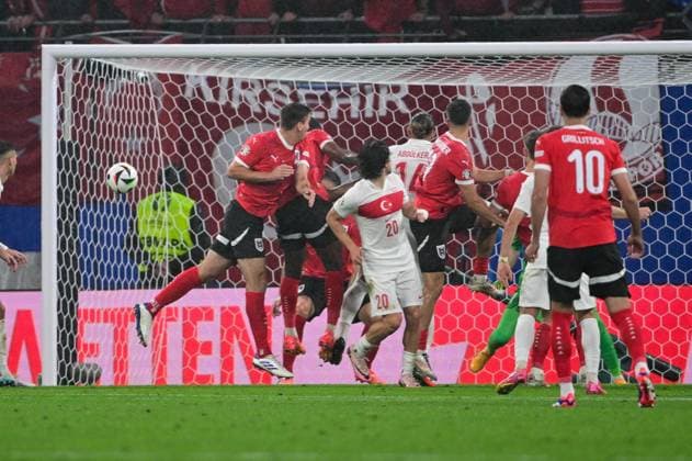 Michael Gregoritsch 11 Austria scores the goal for 1 2, Austria vs Turkey, Football, UEFA Euro 2024, Round of 16, 02 07 2024 Leipzig Saxony Germany Copyright: xkolbert-press MarcxNiemeyerx