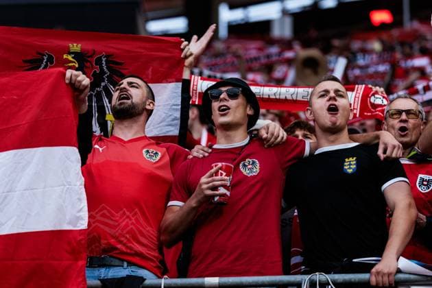 UEFA EURO 2024 Austria Turkey 02 07 2024 Austrian fans UEFA EURO 2024 Austria Turkey Leipzig Stadium, Leipzig on 02 07 2024 Copyright: xBEAUTIFULxSPORTS Wunderlx