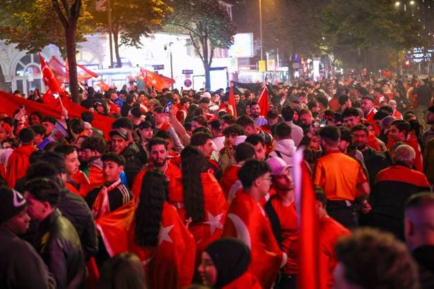 EURO 2024, Austria - Turkey, Turkish fans celebrate in the streets