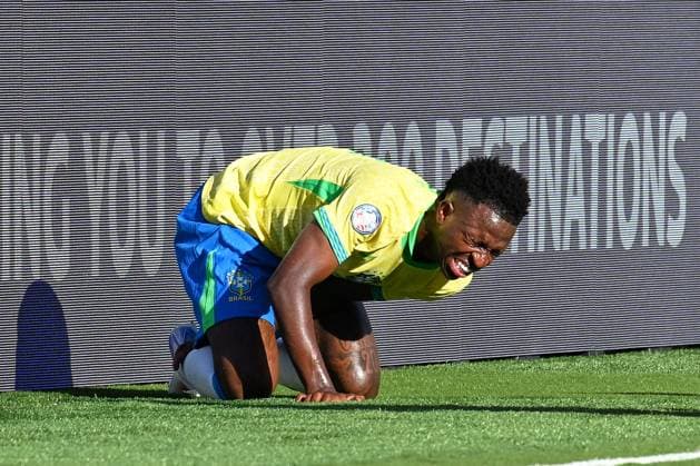 Sport Bilder des Tages RECORD DATE NOT STATED Copa America USA 2024 Brazil vs Colombia Vinicius Junior of Brazil during the game between Brazil and Colombia as part of the CONMEBOL Copa America USA 2024 group D, at Levis Stadium, on July 02, 2024 in Santa Clara, California, United States. SANTA CLARA CALIFORNIA UNITED STATES  Copyright: xDavidxLeahx 20240702212323_CA_GD_2024_BRA_COL_VINICIUS106