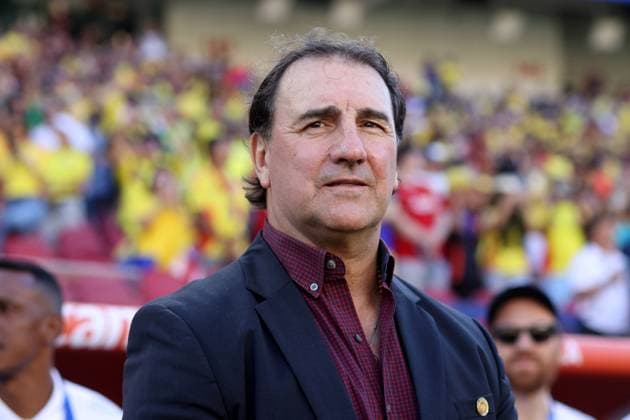 Brasilien gegen Kolumbien Copa America 02 Juli 2024 Santa Clara Kalifornien, Copa America USA, Brasilien gegen Kolumbien Kolumbien Trainer Nestor Lorenzo Foto von Mark Leech Santa Clara Kalifornien USA  Copyright: xMarkxLeechxOffside
