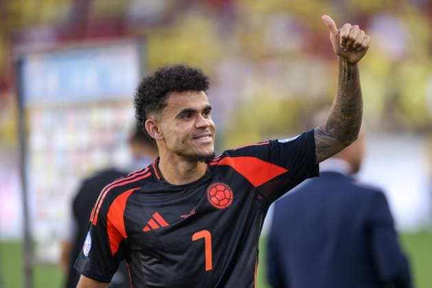 July 2, 2024, Santa Clara, Ca, UNITED STATES: Luis Diaz of Colombia during a match against Brazil in Group D of the Copa America at the .LeviÃ¢â‚¬â ¢s Stadium in Santa Clara, California in the United States this Tuesday, July 2, 2024 Santa Clara UNITED STATES - ZUMAv122 20240702_aap_v122_089 Copyright: xWilliamxVolcovx