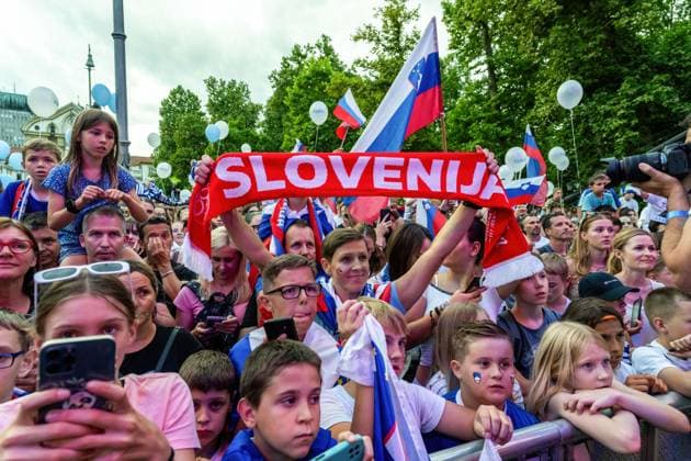 EURO 2024, Slovenia national team, reception with fans in Ljubljana