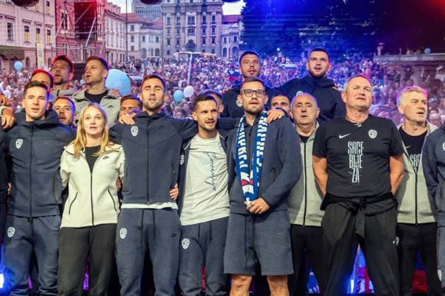 July 2, 2024, Ljubljana, Slovenia: Slovenian football team on stage at the reception of the Slovenian football team. Ljubljana Slovenia - ZUMAs197 0705305220st Copyright: xAndrejxTarfilax