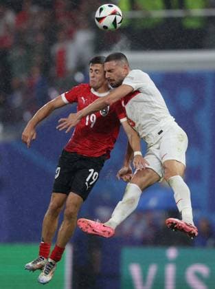 - Austria v Turkey, UEFA EURO, EM, Europameisterschaft,Fussball 2024, Round Of 16, Leipzig Football Stadium, Leipzig, Germany - 2nd July 2024. Christoph Baumgartner of Austria & Leipzig battles Merih Demiral of Turkey, - Austria v Turkey, UEFA Euro 2024, Round Of 16, Leipzig Football Stadium, Leipzig, Germany - 2nd July 2024. Leipzig Leipzig Football Stadium Germany Copyright: xDanxWeirx CP_Austria_Turkey_109