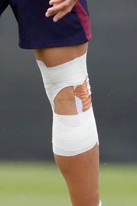 England Training John Stones of England has heavy strapping on his right leg during the England Training Session at Spa & Golf Resort Weimarer Land, Blankenhain UK Newspapers OUT Copyright: xPaulxChestertonx FIL-20321-0065