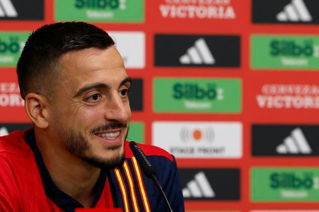 Spanish national team, Nationalteam striker Joselu offers a press conference, PK, Pressekonferenz in Donaueschingen, Germany, 3 July 2024. The Spanish team faces Germany this Friday in the quarterfinals of Euro 2024. Spain national team press conference !ACHTUNG: NUR REDAKTIONELLE NUTZUNG!  Copyright: xJ.J.Guillenx GRAF1126 20240703-55014046860_1