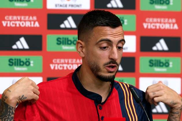 Spanish national team, Nationalteam striker Joselu offers a press conference, PK, Pressekonferenz in Donaueschingen, Germany, 3 July 2024. The Spanish team faces Germany this Friday in the quarterfinals of Euro 2024. Spain national team press conference !ACHTUNG: NUR REDAKTIONELLE NUTZUNG!  Copyright: xJ.J.Guillenx GRAF1142 20240703-55014047038_1