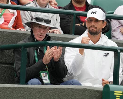 Lawn Tennis - 2024 Wimbledon Championship - Anca Todoni (ROU) v Coco Gauff (USA) - All England Lawn Tennis & Croquet Club - Wednesday 3rd July 2024 Coco Gauff coach Brad Gilbert in the players box 