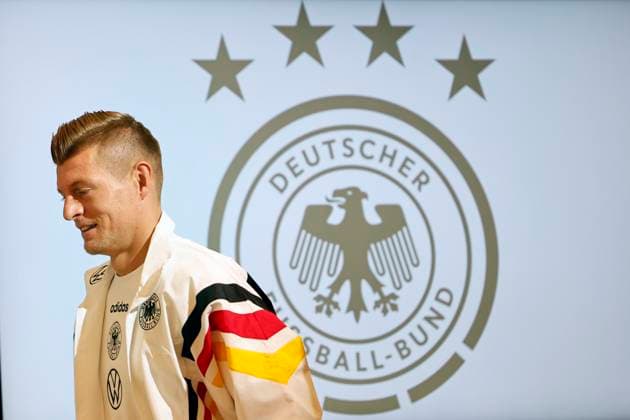 Germany s player Toni Kroos attends a press conference, PK, Pressekonferenz after a training session of the German team held in Herzogenaurach, Germany, 03 July 2024. Press conference of Toni Kroos !ACHTUNG: NUR REDAKTIONELLE NUTZUNG!  Copyright: xALBERTOxESTÉVEZx GRAF1156 20240703-55014047677008_1008