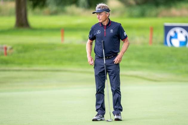 Bernhard Langer on the green preparing to putt, BMW International Open 2024, Golf, 03 07 2024 Munich Bavaria Germany Copyright: xkolbert-press UlrichxGamelx
