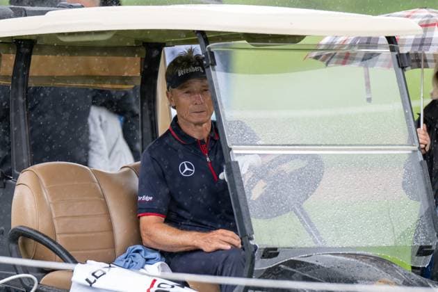 Bernhard Langer in the golf car, BMW International Open 2024, Golf, 03 07 2024 Munich Bavaria Germany Copyright: xkolbert-press UlrichxGamelx