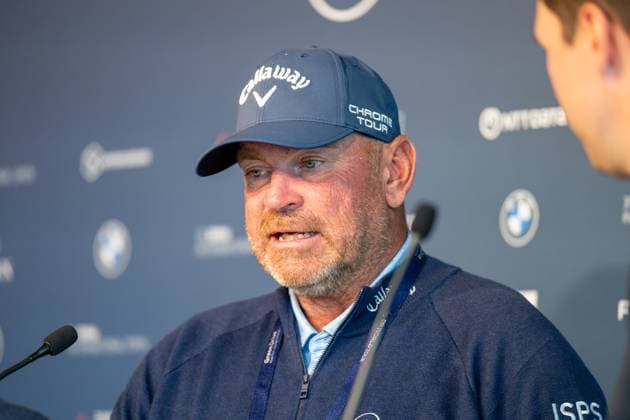 Interview with Thomas Bjoern, BMW International Open 2024, Golf, 03 07 2024 Munich Bavaria Germany Copyright: xkolbert-press UlrichxGamelx