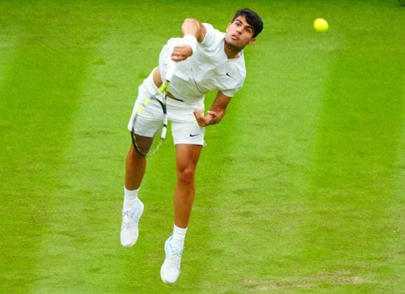 Carlos Alcaraz during his second round match Wimbledon Tennis Championships, Day 3, The All England Lawn Tennis and Croquet Club, London, UK - 03 Jul 2024  Copyright: xJavierxGarcia Shutterstockx 14568269co