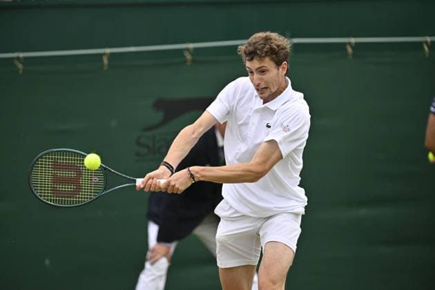 Tennis : Wimbledon 2024 - England - Ugo Humbert - France Tennis : Wimbledon 2024 - England - 03 07 2024 ChrysleneCaillaud Panoramic 