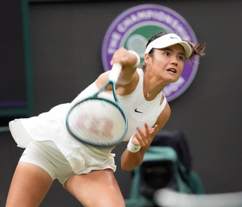 Lawn Tennis - 2024 Wimbledon Championship - Emma Raducanu (GBR) v Elise Mertens (BEL) - All England Lawn Tennis & Croquet Club - Wednesday 3rd July 2024 Emma Raducanu (GBR) 