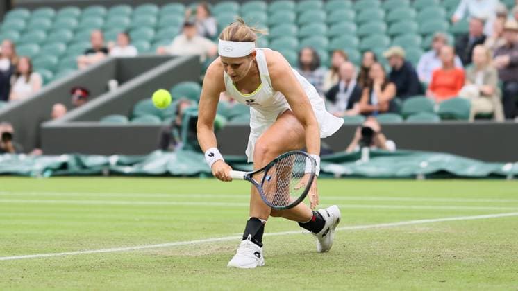 Belgian Minnen pictured in action during a tennis match against Italian Paolini, in the second round of the women s singles competition of the 2024 Wimbledon grand slam tournament at the All England Tennis Club, in south-west London, Britain, Wednesday 03 July 2024. BENOITxDOPPAGNE  x95783407x
