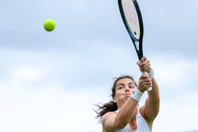 240703 Ulrikke Eikeri of Norway compete in a first round doubles match during day 3 of Wimbledon on July 3, 2024 in London Photo Jesper Zerman BILDBYRAN kod JZ JZ0549 tennis wimbledon day 3 bbeng  Copyright: JESPERxZERMAN BB240703JZ039