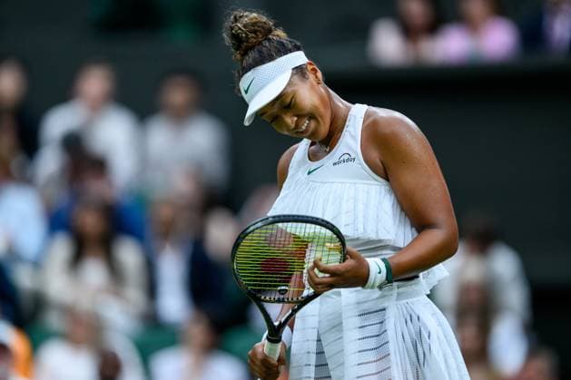 240703 Naomi Osaka of Japan competes in a second round singles match during day 3 of Wimbledon on July 3, 2024 in London Photo Jesper Zerman BILDBYRAN kod JZ JZ0549 tennis wimbledon day 3 bbeng  Copyright: JESPERxZERMAN BB240703JZ056